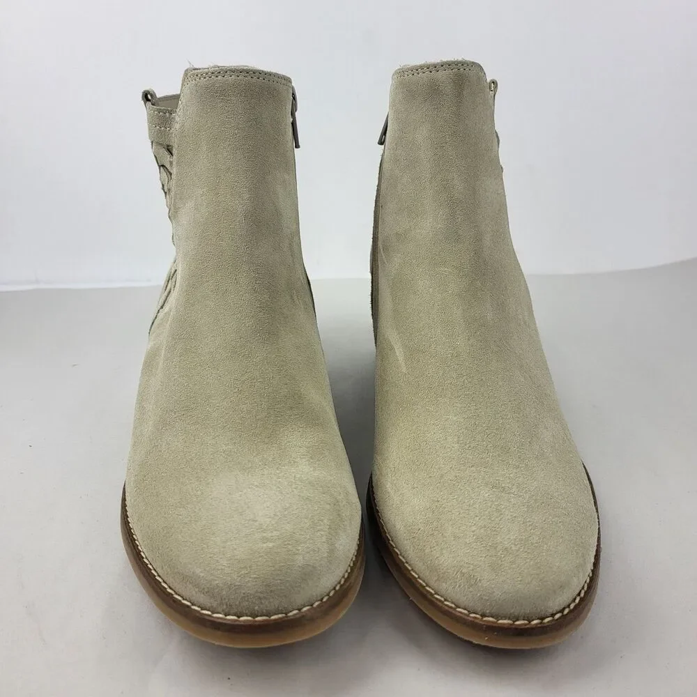 PAUL GREEN Suede Braided Cutout Bootie Size 6 UK 8.5 US